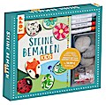 Kreativ-Set: Steine bemalen Kids mit Wackelaugen, Pompons, Anleitungsbuch & Material